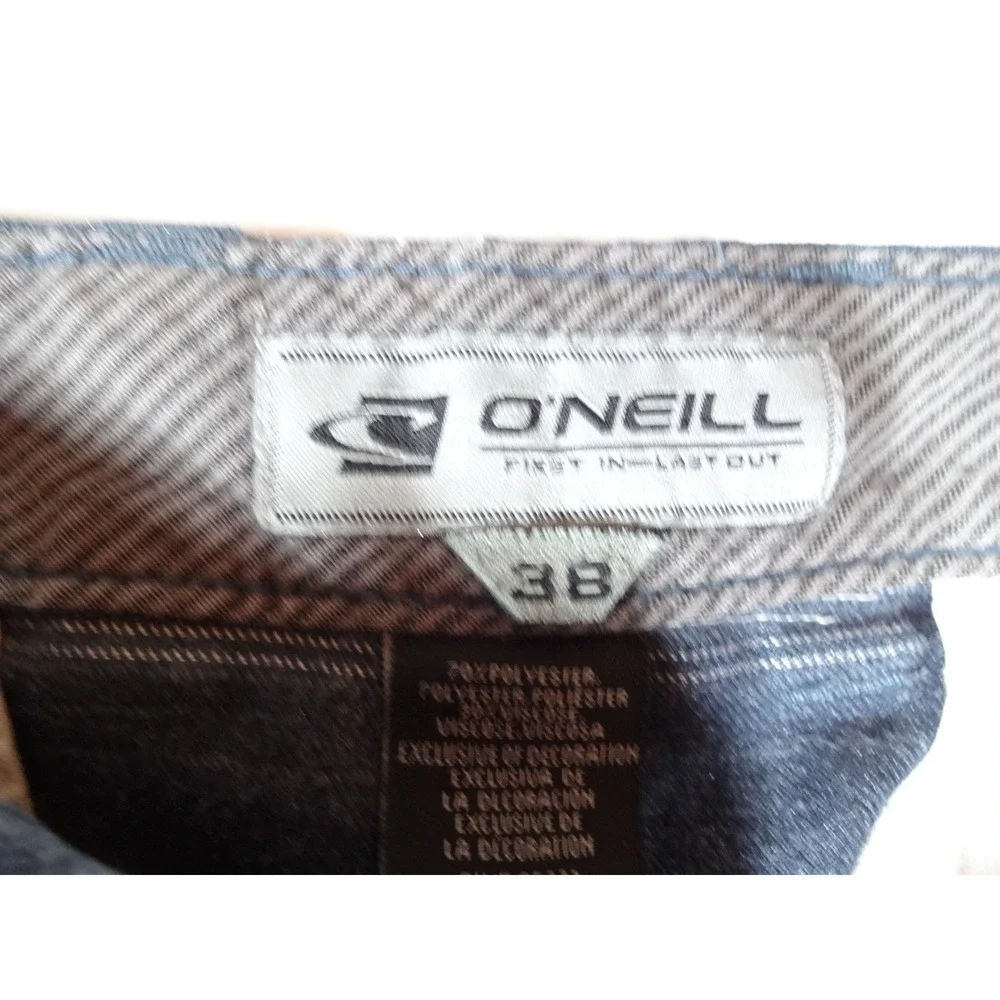 O'Neill Plaid Hybrid Shorts Mens 38 Blue White Casual Surf Coastal Golf Preppy